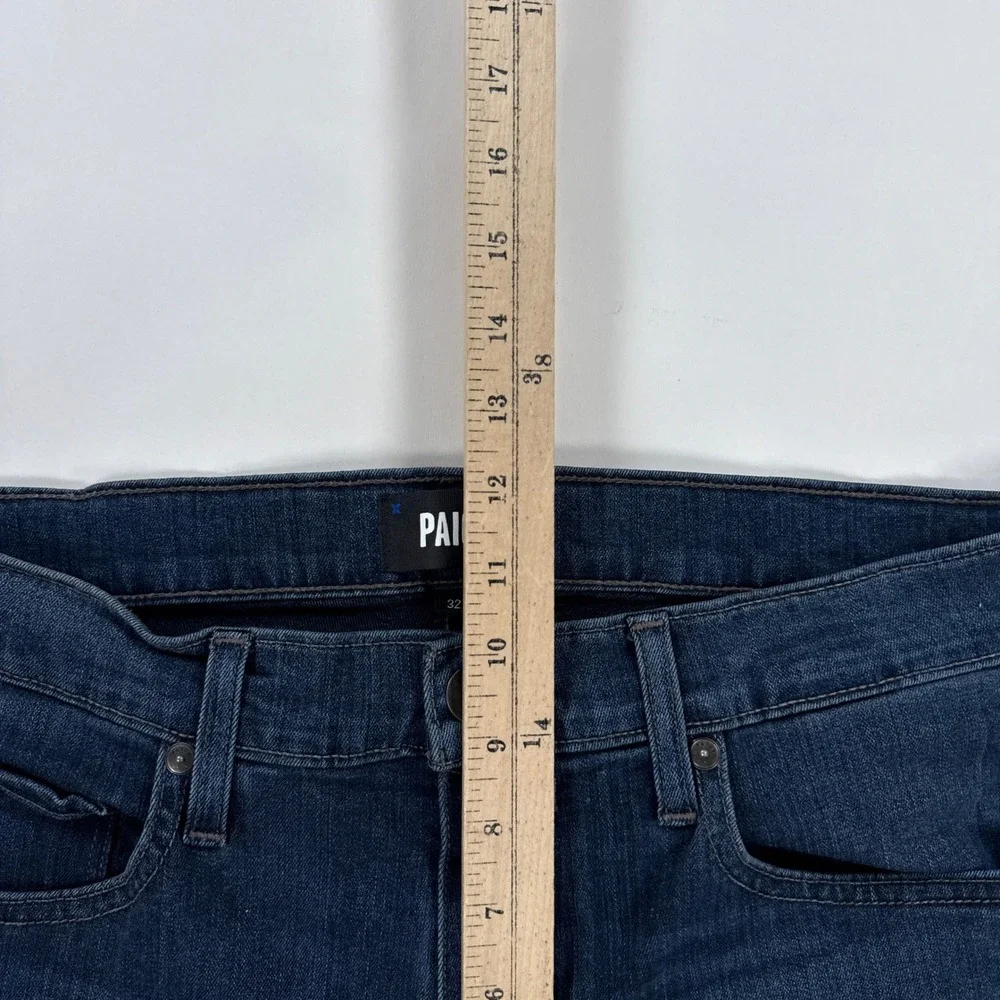 Paige Federal Slim Straight Jeans Mens 32 McGraw Blue Transcend Stretch Denim